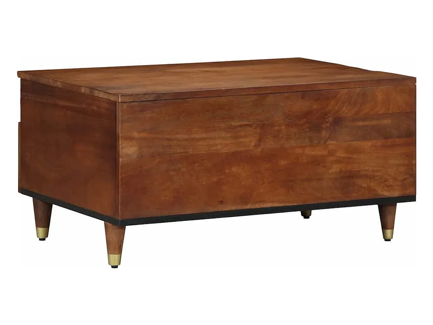 Mesa de Café Marrón miel 80 x 54 x 40 cm madera maciza de mango