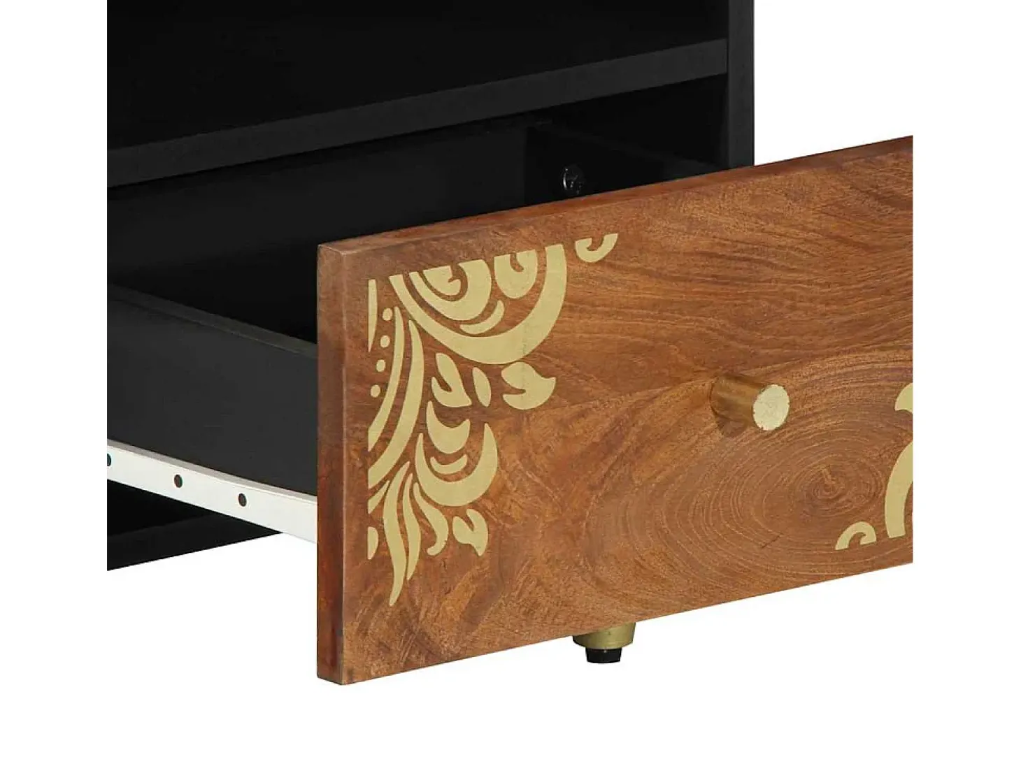 Mesa de Café Marrón miel 80 x 54 x 40 cm madera maciza de mango