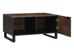 Mesa de Café Marrón y Negro 80 x 50 x 40 cm