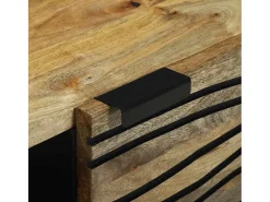 Mesa de Café Marrón y Negro 80 x 50 x 40 cm