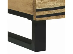 Mesa de Café Marrón y Negro 80 x 50 x 40 cm