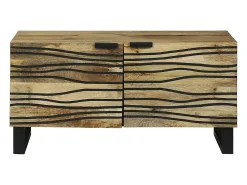 Mesa de Café Marrón y Negro 80 x 50 x 40 cm