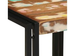 Mesa de Café Multicolor 40 x 40 x 38 cm madera maciza reciclada