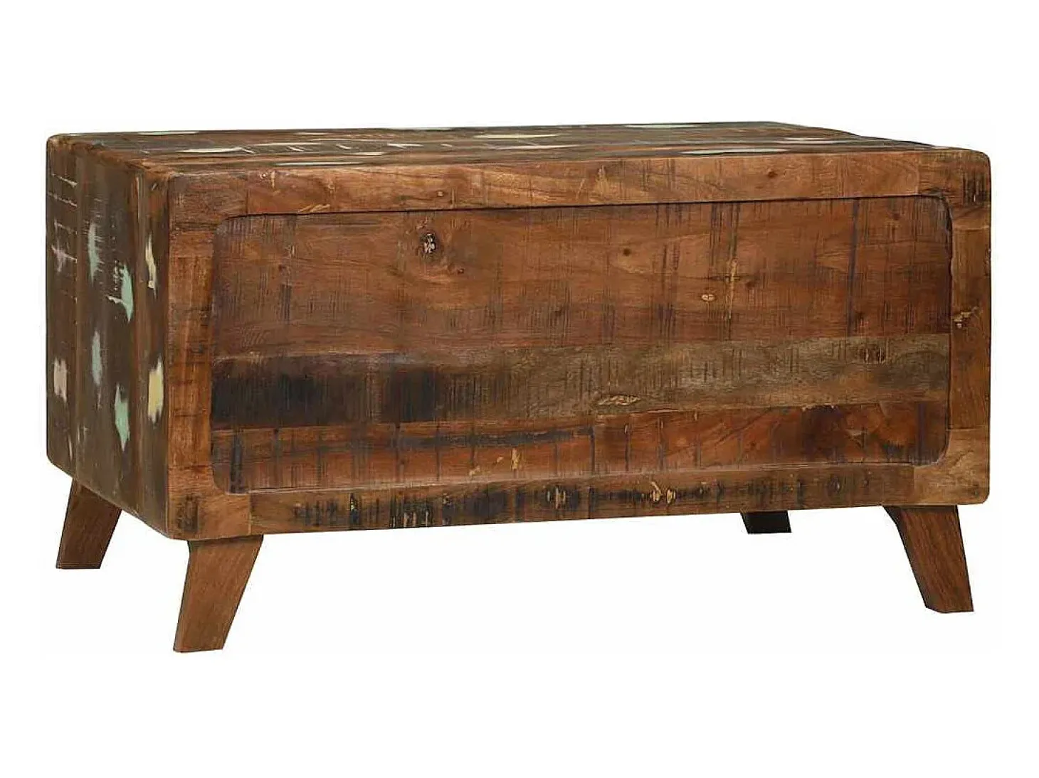 Mesa de Café Multicolor 80 x 54 x 45 cm madera maciza reciclada
