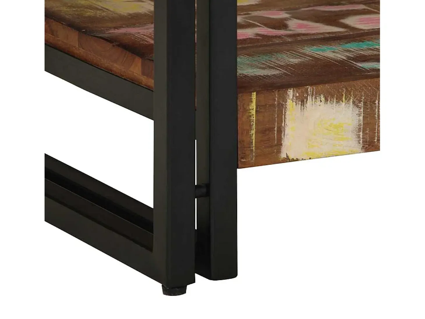 Mesa de Café Multicolor 40 x 40 x 38 cm madera maciza reciclada