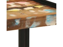 Mesa de Café Multicolor 40 x 40 x 38 cm madera maciza reciclada