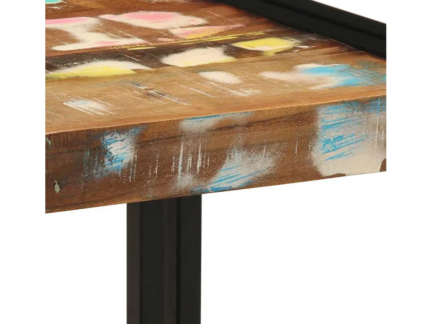 Mesa de Café Multicolor 40 x 40 x 38 cm madera maciza reciclada
