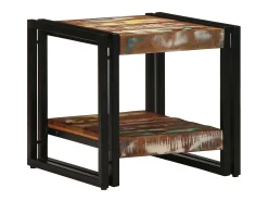 Mesa de Café Multicolor 40 x 40 x 38 cm madera maciza reciclada