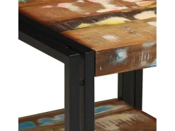 Mesa de Café Multicolor 40 x 40 x 38 cm madera maciza reciclada