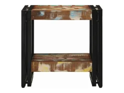 Mesa de Café Multicolor 40 x 40 x 38 cm madera maciza reciclada