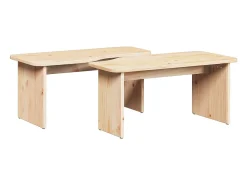 Mesa de Café Natural 100 x 69 x 35.5 cm Madera maciza de pino