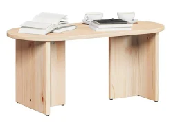 Mesa de Café Natural 80 x 39.5 x 35 cm Madera maciza de Pino
