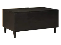Mesa de Café Negro y dorado 80 x 50 x 40 cm