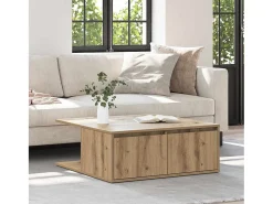 Mesa de Café Roble artisan 80 x 80 x 31 cm Madera contrachapada
