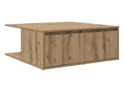 Mesa de Café Roble artisan 80 x 80 x 31 cm Madera contrachapada