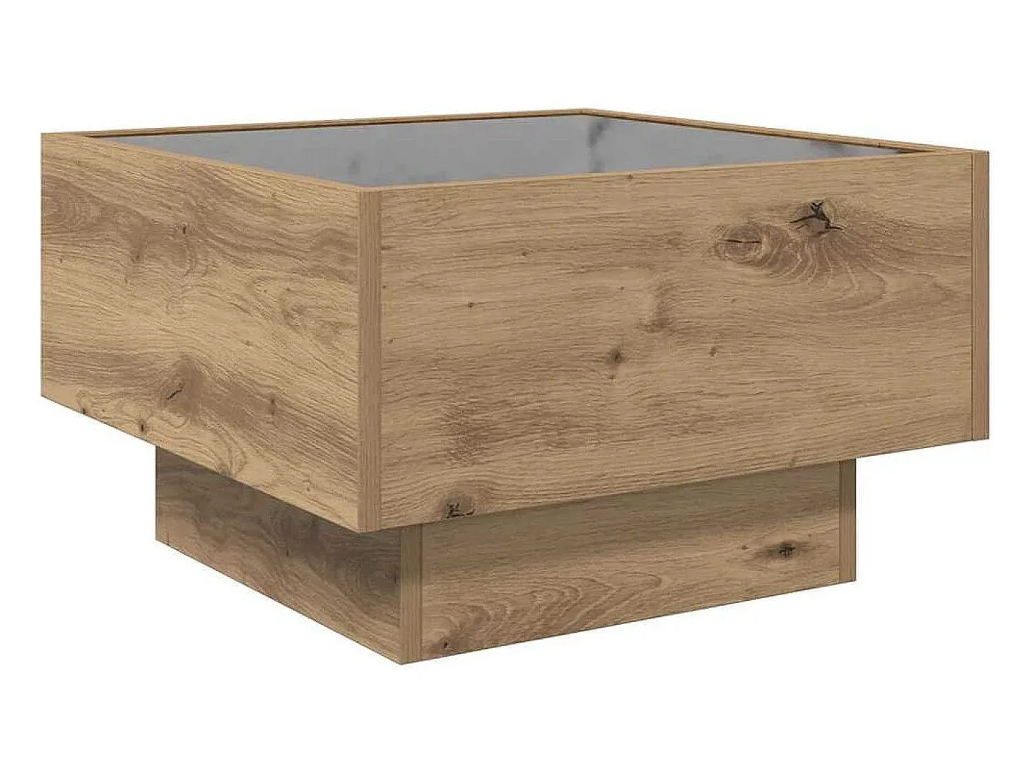 Mesa de Café Roble artisan 50 x 50 x 30 cm Madera contrachapada