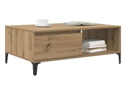 Mesa de Café Roble artisan 90 x 60 x 35 cm Madera contrachapada