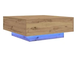 Mesa de Café Roble artisan 80 x 80 x 31 cm Madera contrachapada