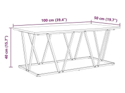 Mesa de Café Roble artisan 100 x 50 x 40 cm