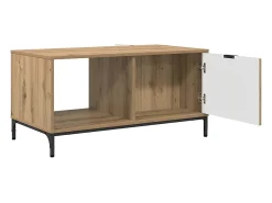 Mesa de Café Roble artisan 90 x 49 x 46 cm Madera contrachapada