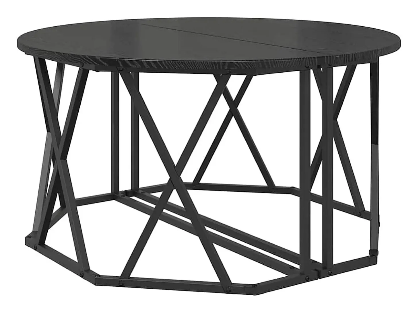 Mesa de Café Roble negro 80 x 80 x 42 cm