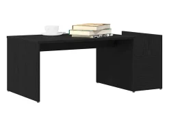 Mesa de Café Roble negro 90 x 45 x 35 cm Madera contrachapada