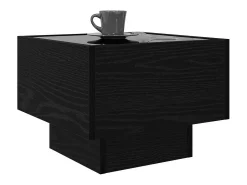 Mesa de Café Roble negro 40 x 40 x 30 cm Madera contrachapada