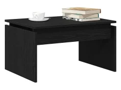 Mesa de Café Roble Negro 68 x 38 x 50 cm Madera contrachapada