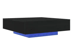 Mesa de Café Roble negro 100 x 100 x 31 cm Madera contrachapada