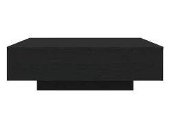 Mesa de Café Roble negro 100 x 100 x 31 cm Madera contrachapada