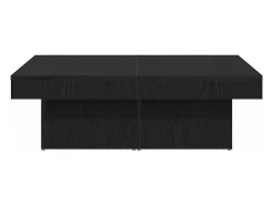 Mesa de Café Roble negro 90 x 90 x 28 cm Madera contrachapada