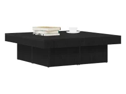 Mesa de Café Roble negro 90 x 90 x 28 cm Madera contrachapada