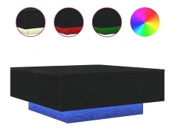 Mesa de Café Roble negro 80 x 80 x 31 cm Madera contrachapada