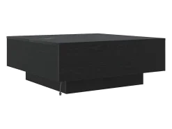 Mesa de Café Roble negro 80 x 80 x 31 cm Madera contrachapada