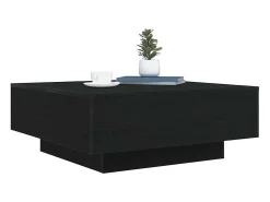 Mesa de Café Roble negro 80 x 80 x 31 cm Madera contrachapada