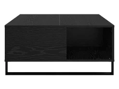 Mesa de Café Roble negro 80 x 80 x 36.5 cm Madera contrachapada
