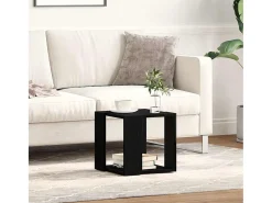 Mesa de Café Roble negro 32 x 32 x 30 cm Madera contrachapada