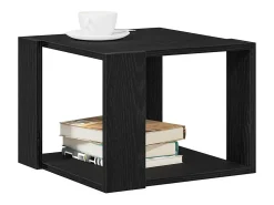 Mesa de Café Roble negro 40 x 40 x 30 cm Madera contrachapada