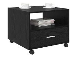 Mesa de Café Roble negro 55 x 55 x 45 cm Madera contrachapada