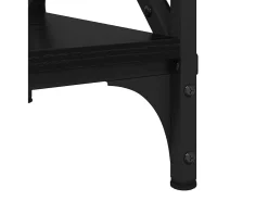 Mesa de Café Roble negro 80 x 45 x 45.5 cm Madera contrachapada
