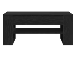 Mesa de Café Roble negro 102 x 55 x 45 cm Madera contrachapada