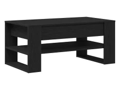 Mesa de Café Roble negro 102 x 55 x 45 cm Madera contrachapada