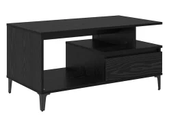 Mesa de Café Roble negro 90 x 49 x 45 cm Madera contrachapada