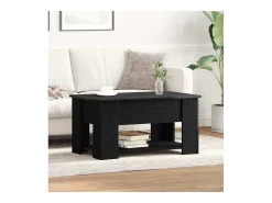 Mesa de Café Roble negro 79 x 49 x 41 cm Madera contrachapada
