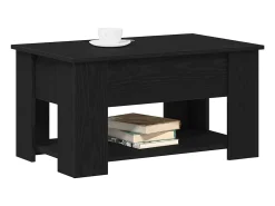 Mesa de Café Roble negro 79 x 49 x 41 cm Madera contrachapada