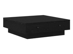 Mesa de Café Roble negro 90 x 90 x 28 cm Madera contrachapada