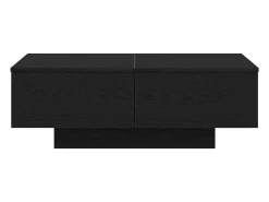 Mesa de Café Roble negro 90 x 60 x 31 cm Madera contrachapada