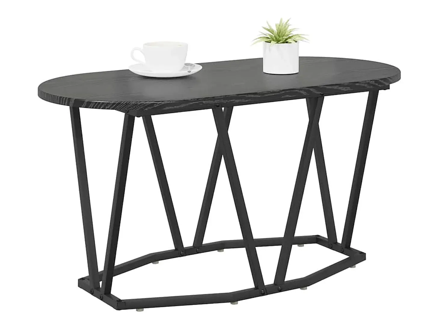 Mesa de Café Roble Negro 80 x 40 x 40.5 cm