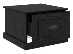 Mesa de Café Roble negro 50 x 50 x 35 cm Madera contrachapada