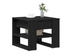 Mesa de Café Roble negro 55.5 x 55 x 45 cm Madera contrachapada